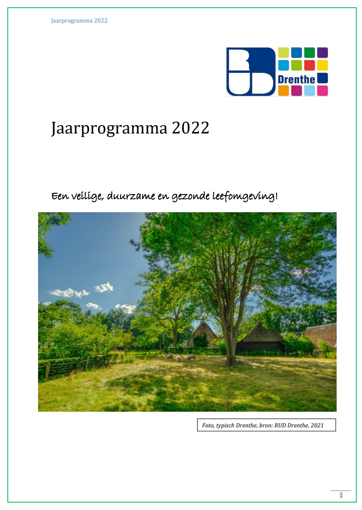Jaarprogramma 2021 RUD Drenthe
